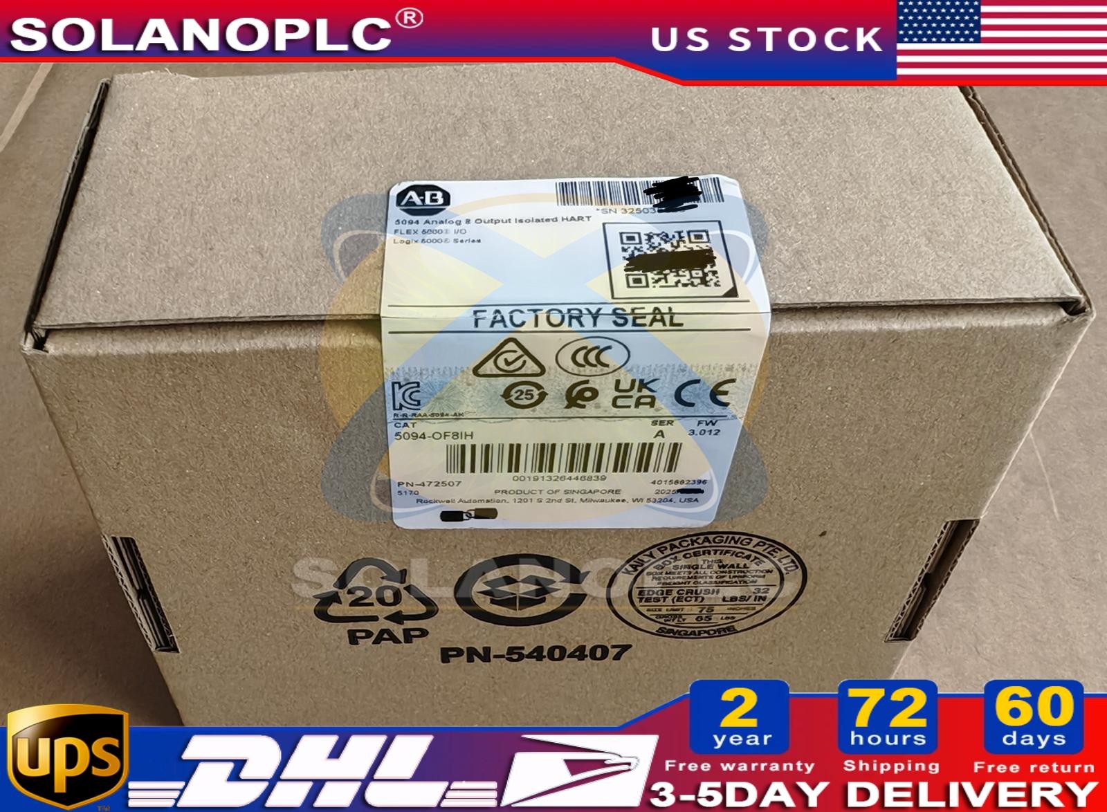 New Sealed 5094-OF8IH Seies A Flex 5000 I/O Analog 8 Output Module Safty DHL DHL