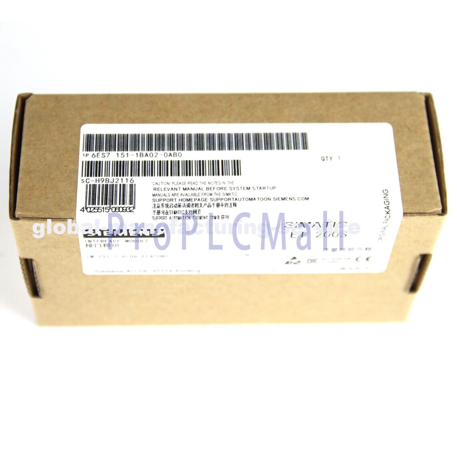 New In Box SIEMENS 6ES7151-1BA02-0AB0 6ES7 151-1BA02-0AB0 Interface Module~