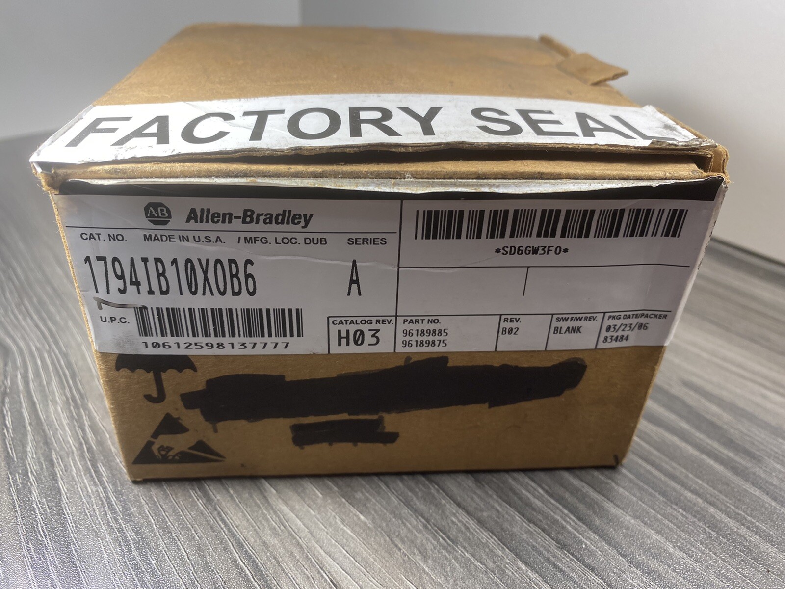 Allen-Bradley 1794-IB10X0B6 I/O Module Ser. A Rev. B02 10 Input 6 Out – USA