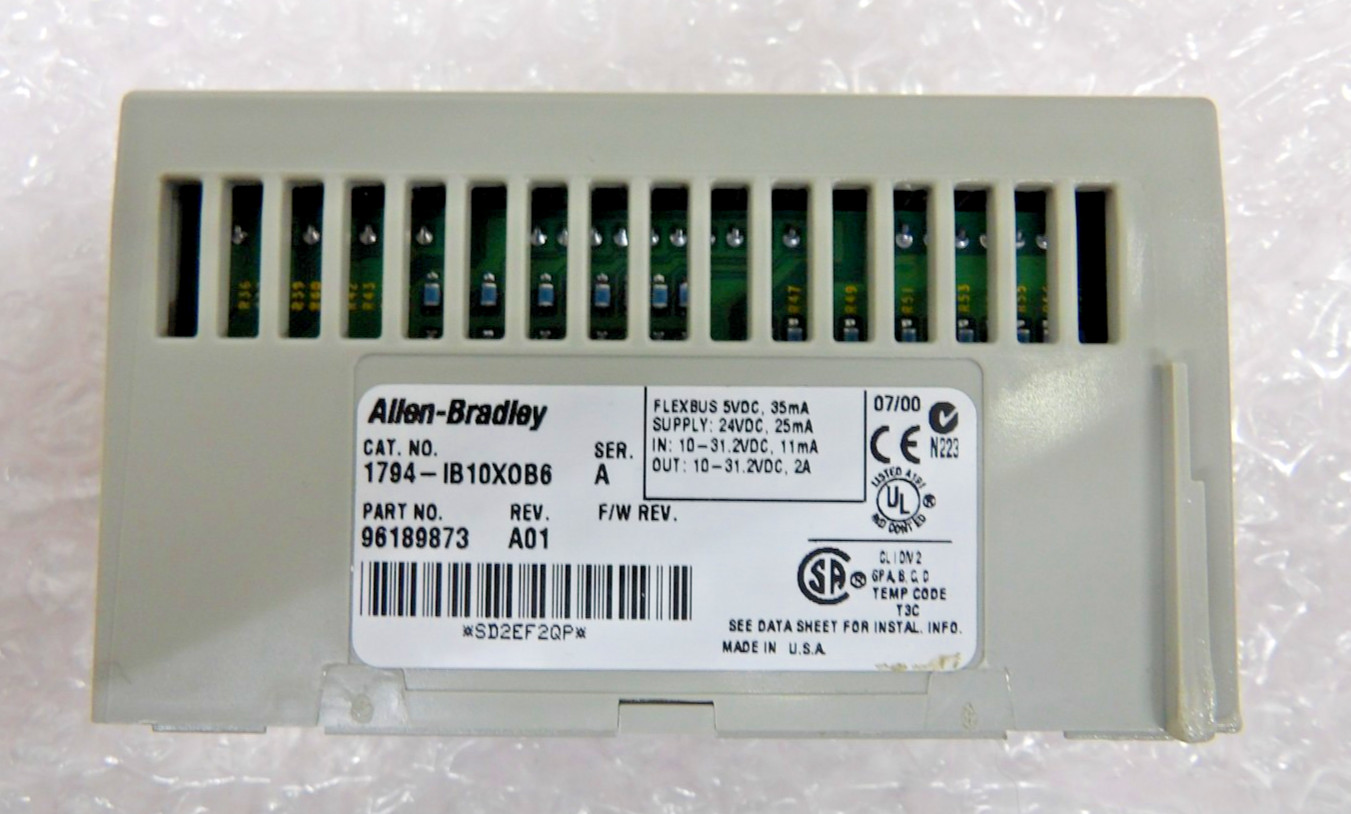 Allen-Bradley 96189873 24 VDC Sink Input/Source Output 1794-IB10XOB6