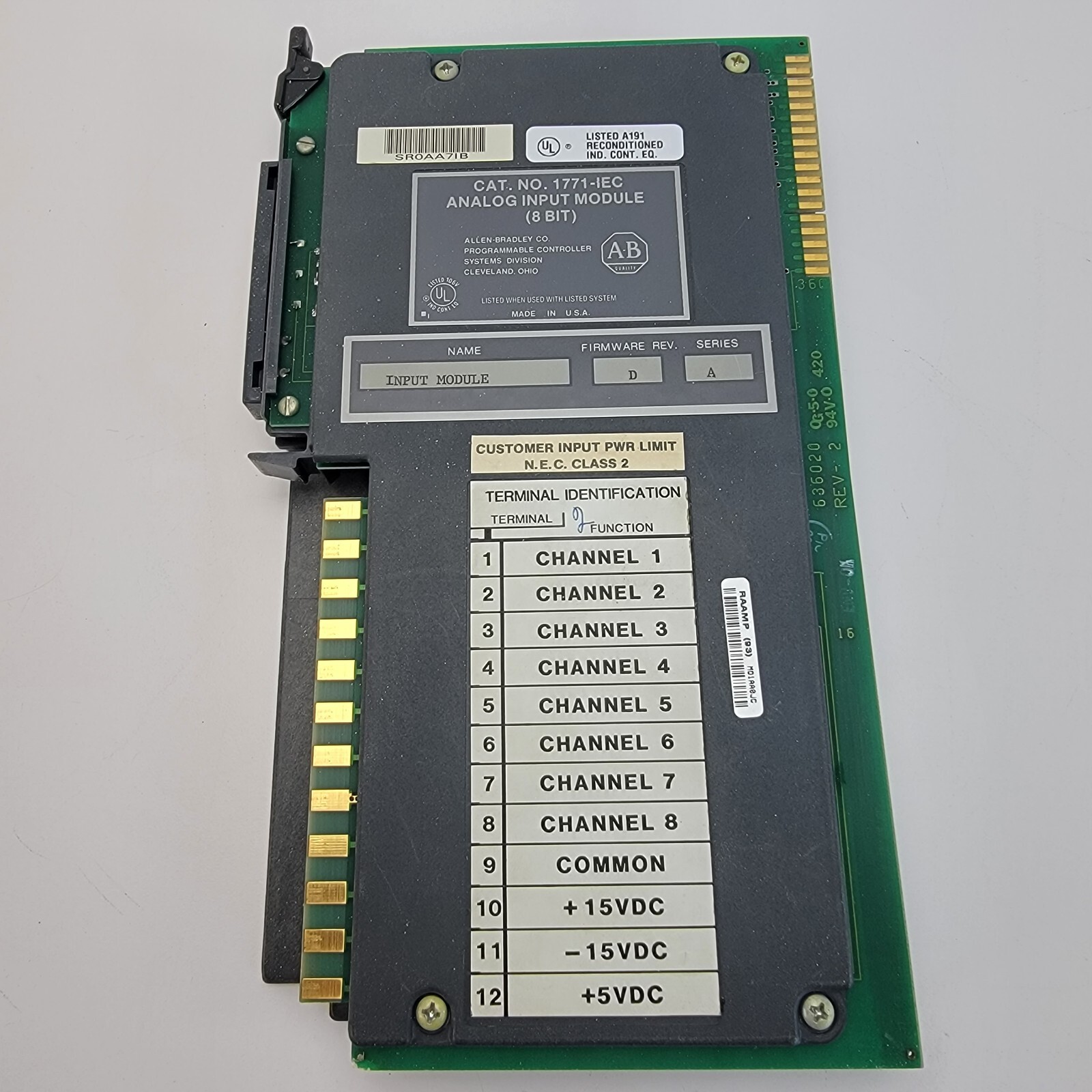 Allen-Bradley 1771-IEC Input Module Made USA NEW OPEN BOX 60 D Returns 1122/51