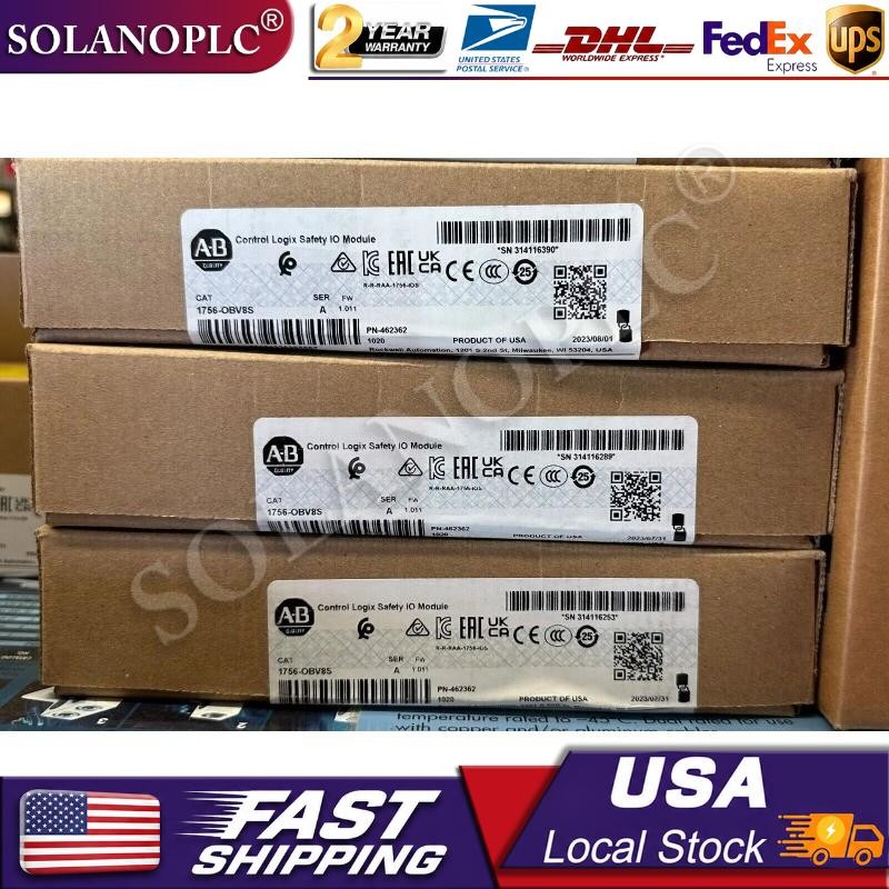 AB 1756-OBV8S ControlLogix Safety I/O Module 1756OBV8S New Sealed US Free Tax