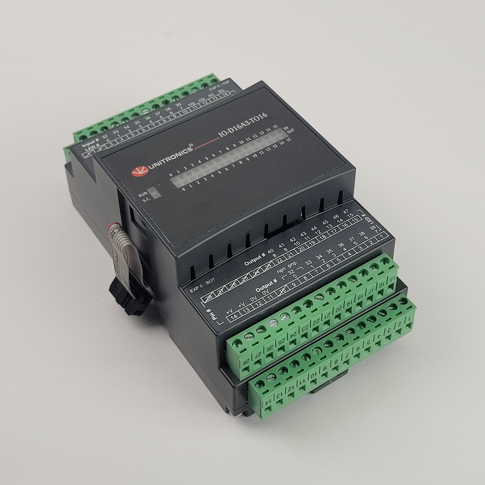Unitronics IO-D16A3-TO16 Expansion Module, 24VDC, 0.20mA, 4-20mA – USED