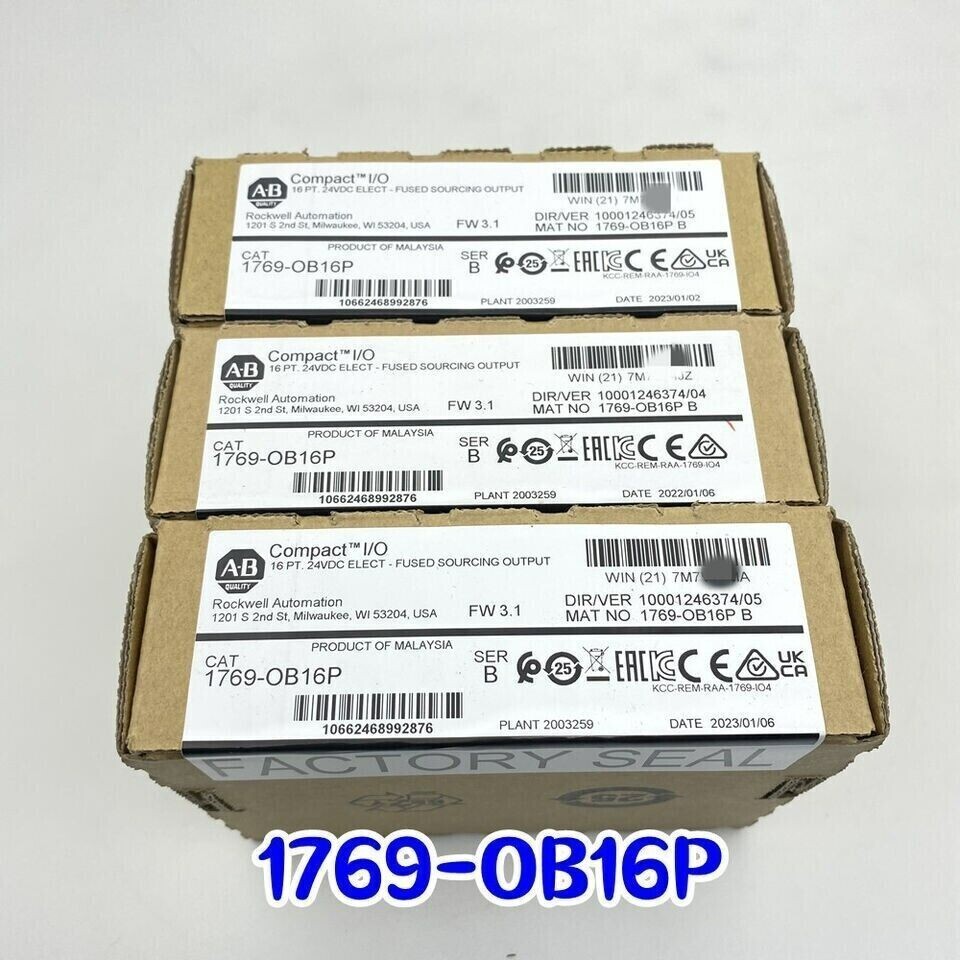 2023 New Sealed Allen Bradley 1769-OB16P SER B CompactLogix 16 Pt D/O Module