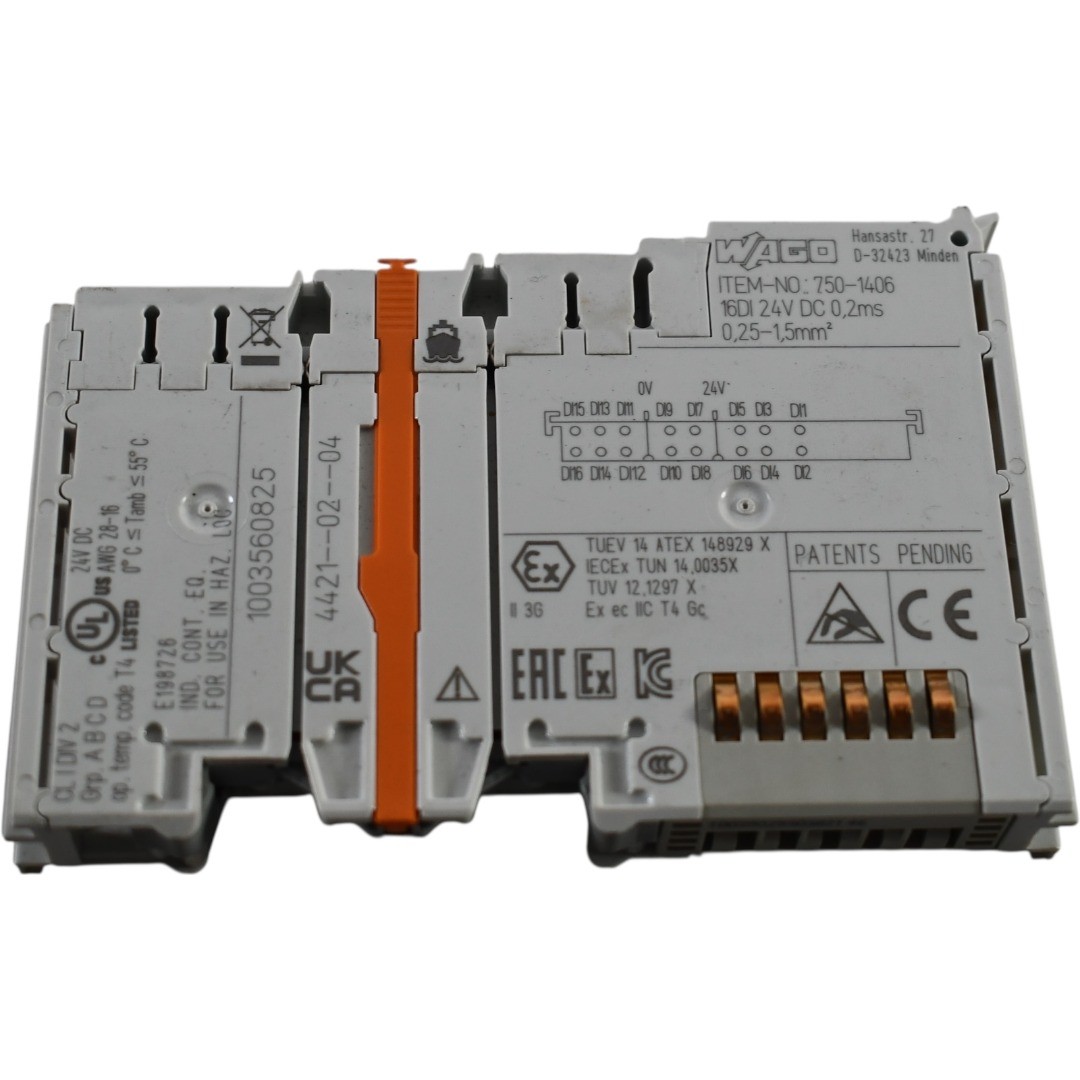 WAGO 750-1406 16-Channel Digital Input Module 24V DC 0.2ms