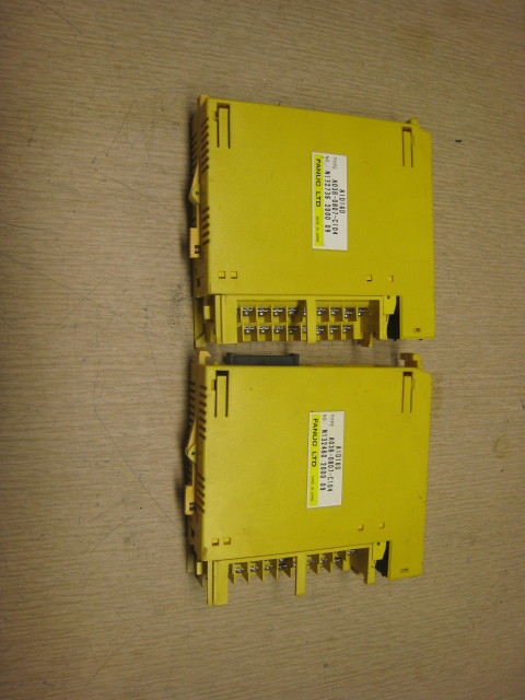 LOT OF 2 Fanuc I/O Module, A03B-0807-C104, AID16D, SOME DAMAGE TO PLASTIC