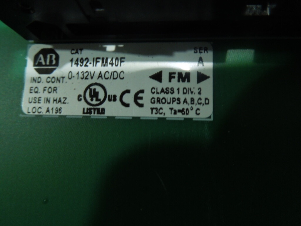 Allen-Bradley Cat. #: 1492-IFM40F Interface Module. Series: A