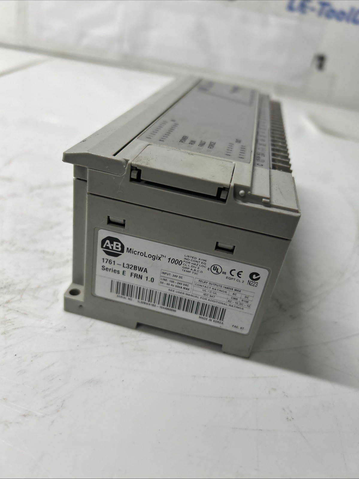 ALLEN-BRADLEY 1761-L32BWA MICROLOGIX 1000 PLC MODULE SER. E FRN-1.0 U-720
