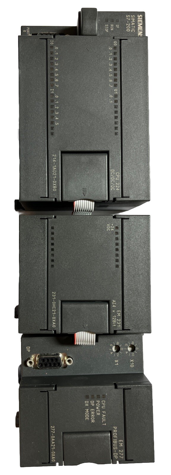 Siemens Simatic S7-200 CPU 224, EM 231 & EM 277