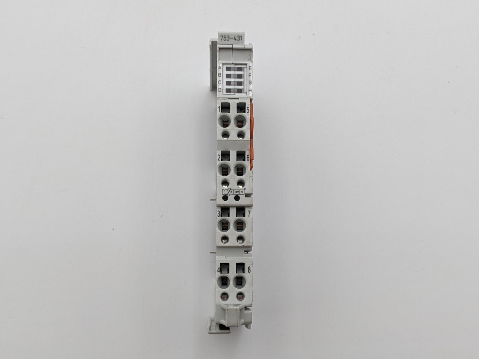 Wago 753-431 Din Rail Mount 8-Channel 24-Volt DC 0.2ms Digital Input Module Used
