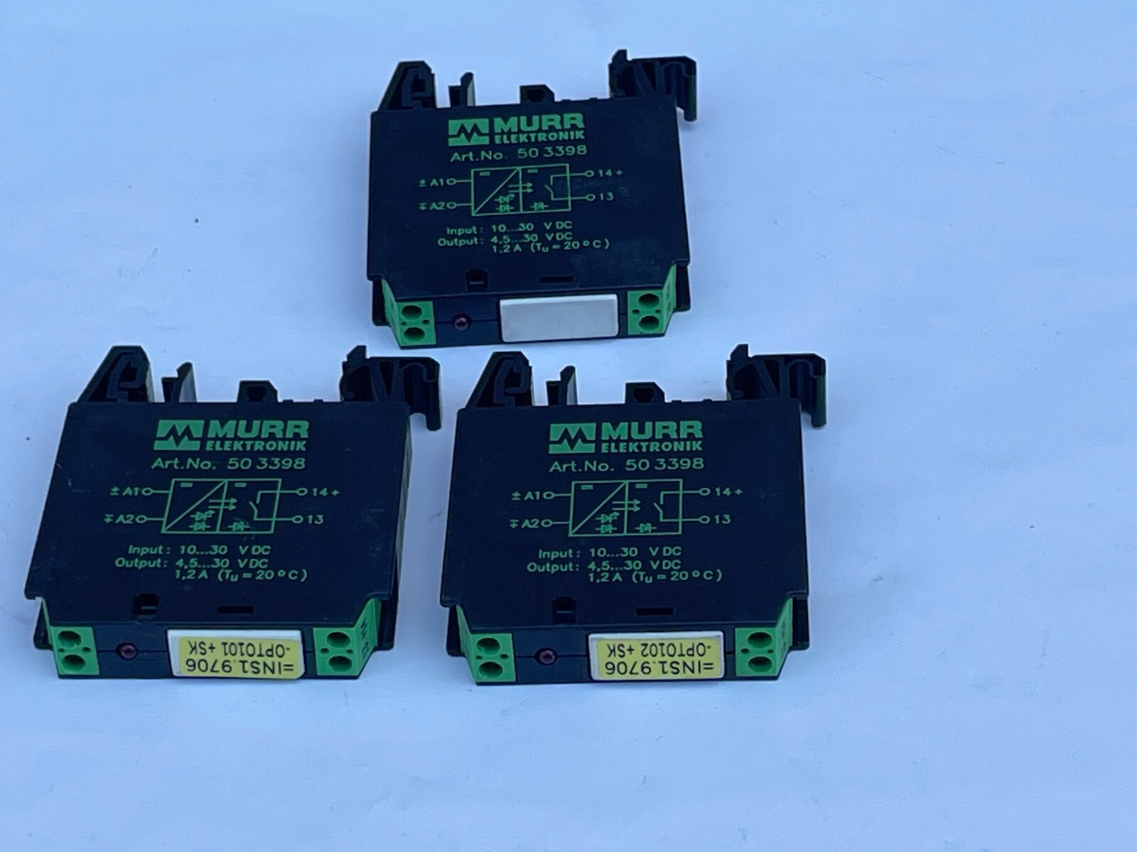 Murr Elektroniks 503398 Optocoupler Module (Lot of 3)
