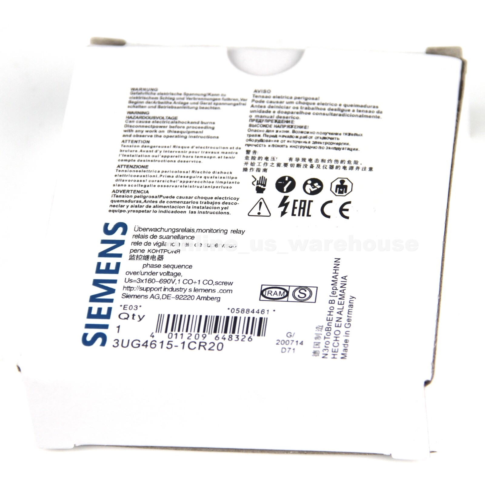 One Brand New SIEMENS 3UG4615-1CR20 Relay Module