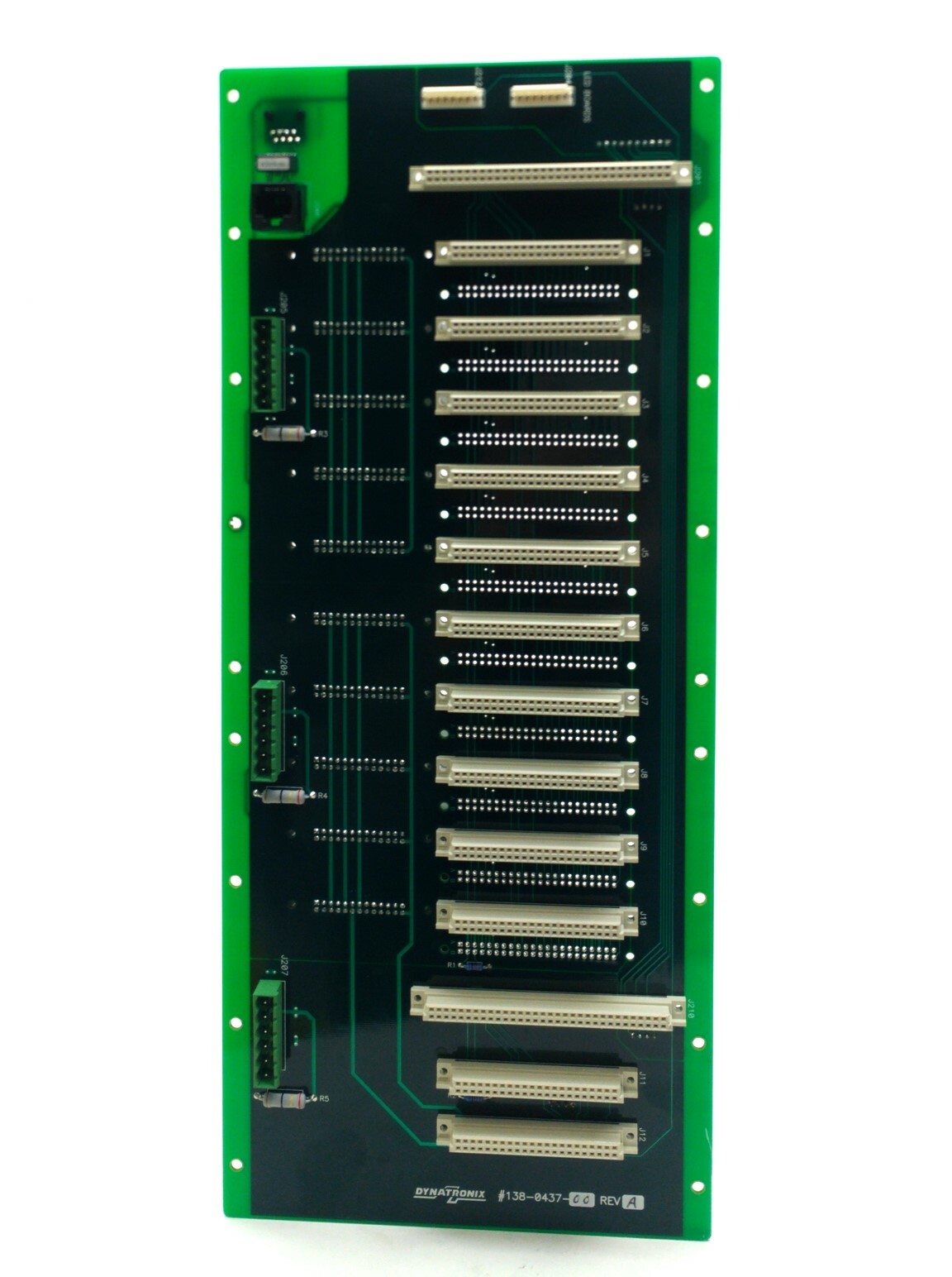 Dynatronix 138-0437-00 Rev. A PLC Backplane / I/O Board, 14-Slot