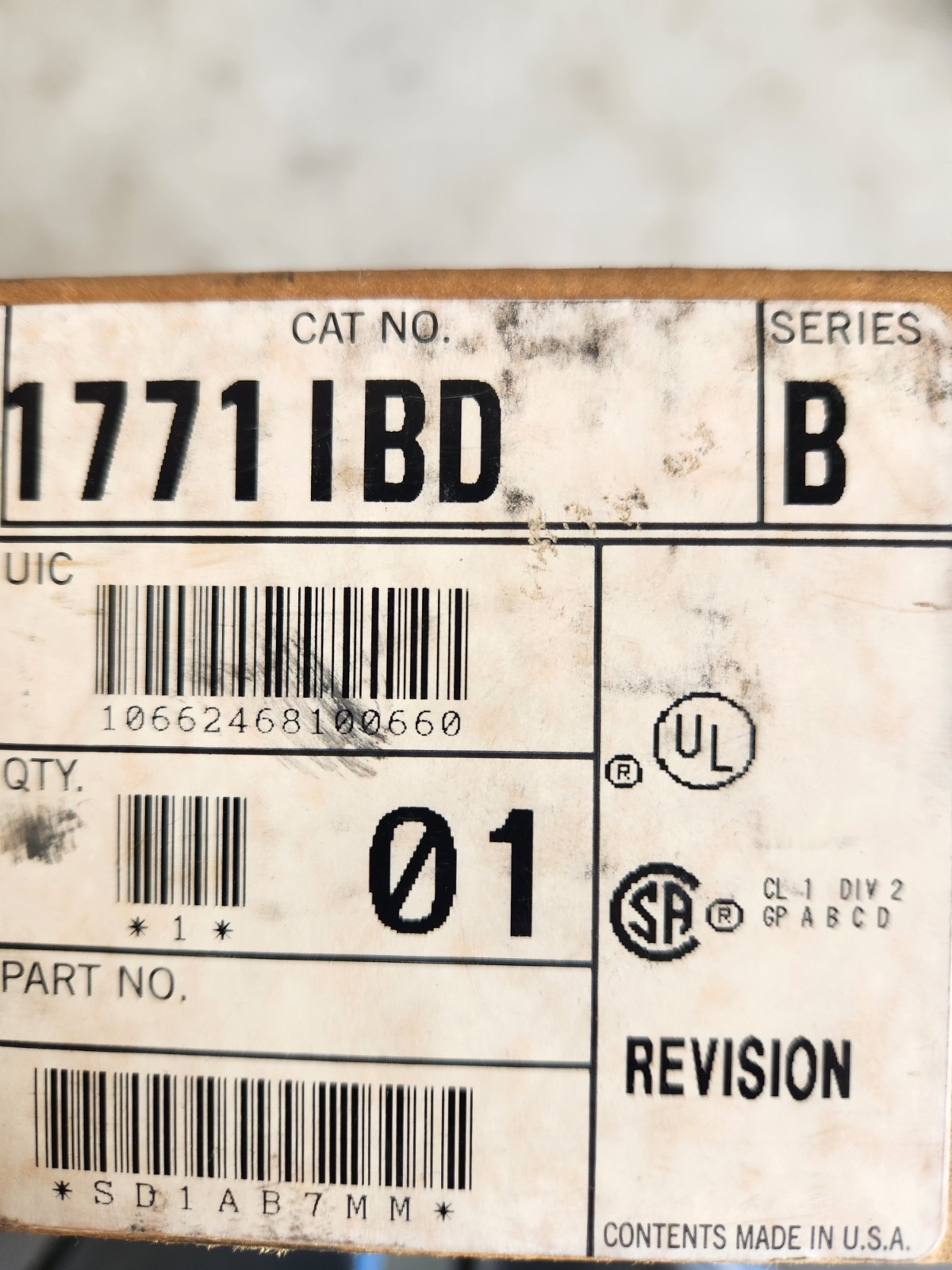 *NOS* Allen-Bradley 1771-IBD/B 10 to 30VDC Input Module (#200)