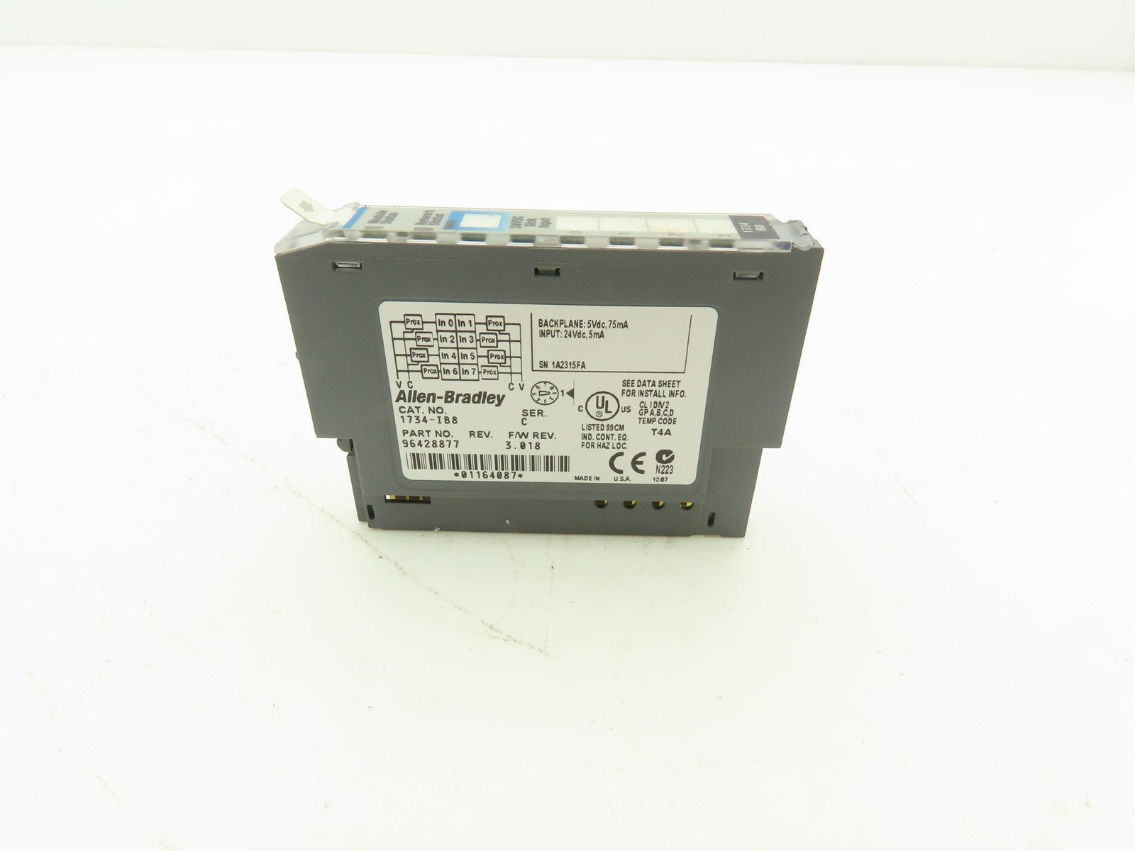 Allen Bradley 1734-IB8 Point I/O 8Pt Digital Input Module 24VDC Ser C Lot of 10