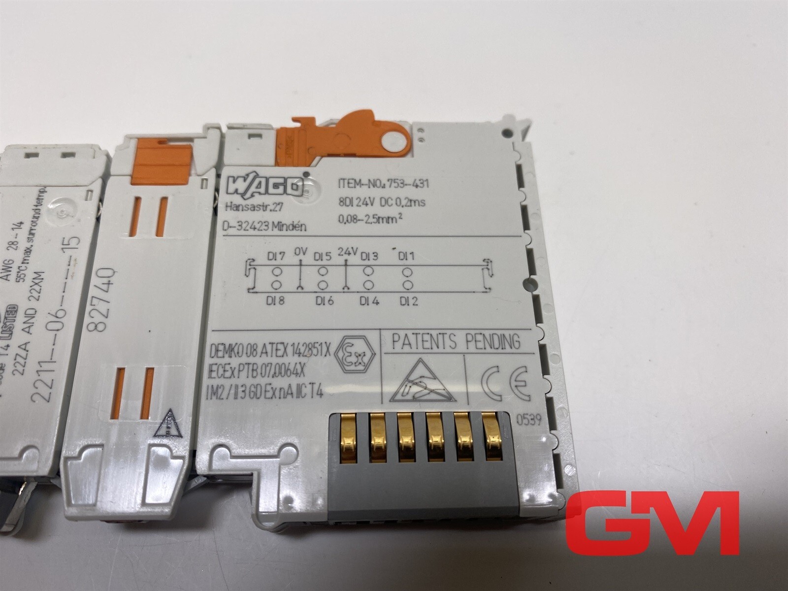 Wago 8-channel digital input 753-431 8-channel digital input 24V DC 0,2ms module