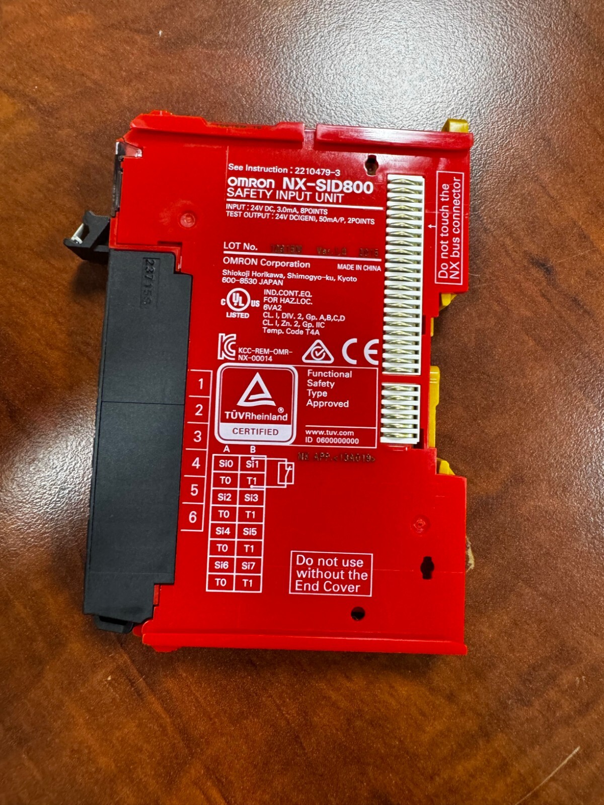 NX-SID800, Input Unit, Safety, I/O, 24VDC, 8 Input
