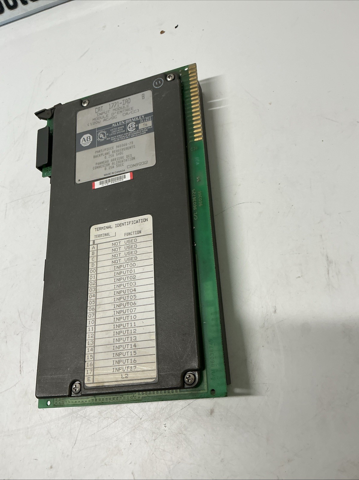 Allen-Bradley 1771-IAD Series B Input Module. G-793