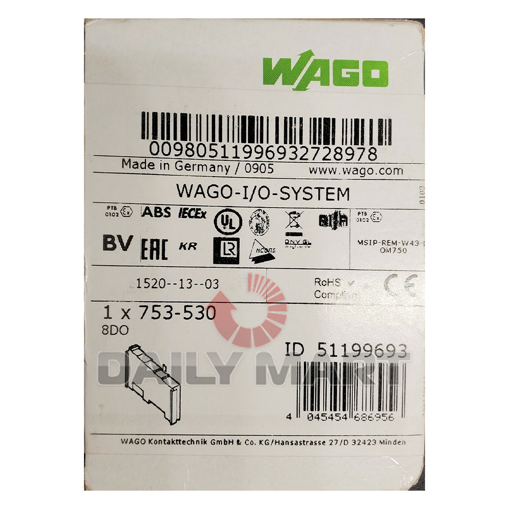 New In Box WAGO 753-530 Profibus DP Module