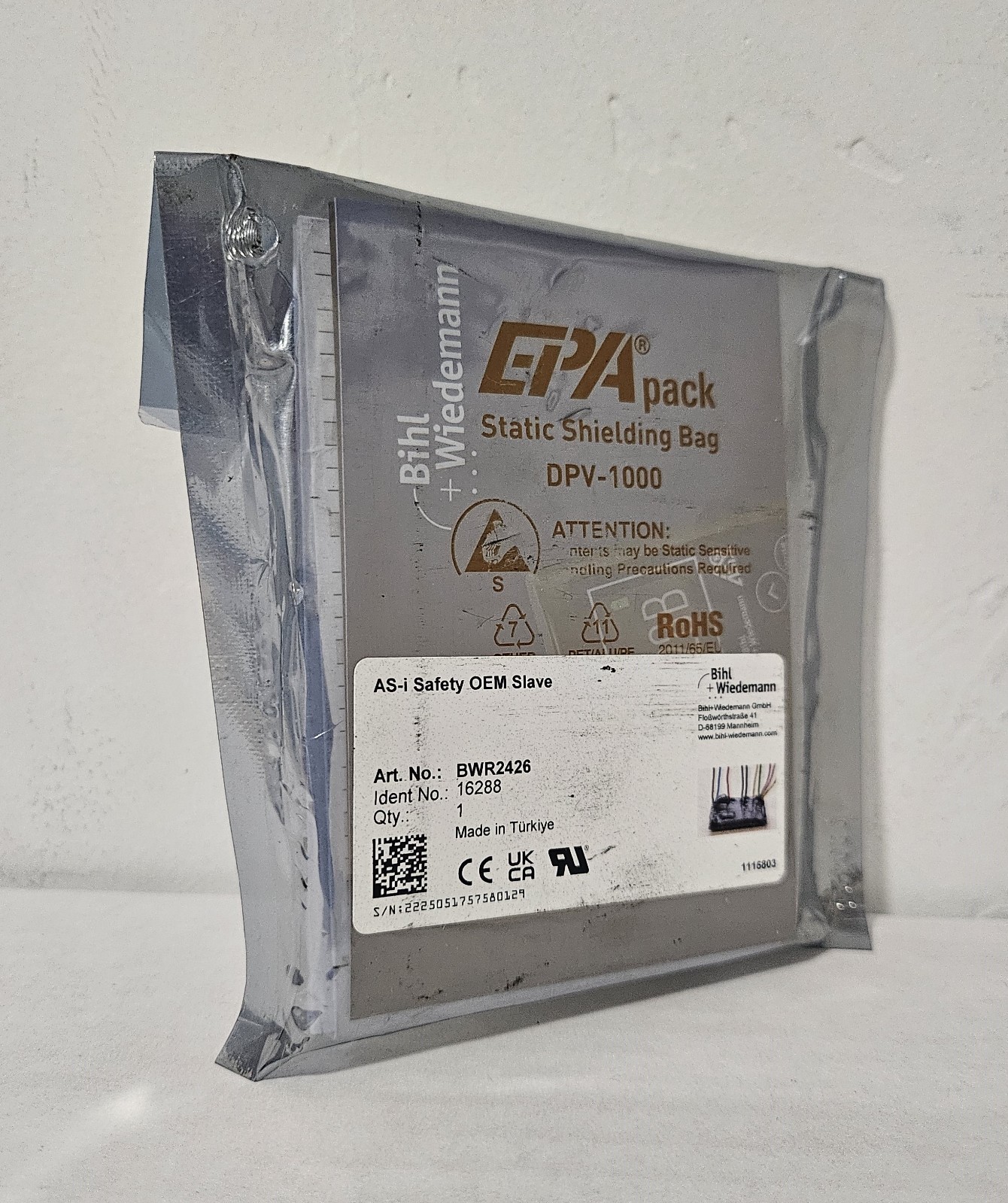 Bihl Wiedemann BWR2426 AS-i Safety PCB Module 16288 – New