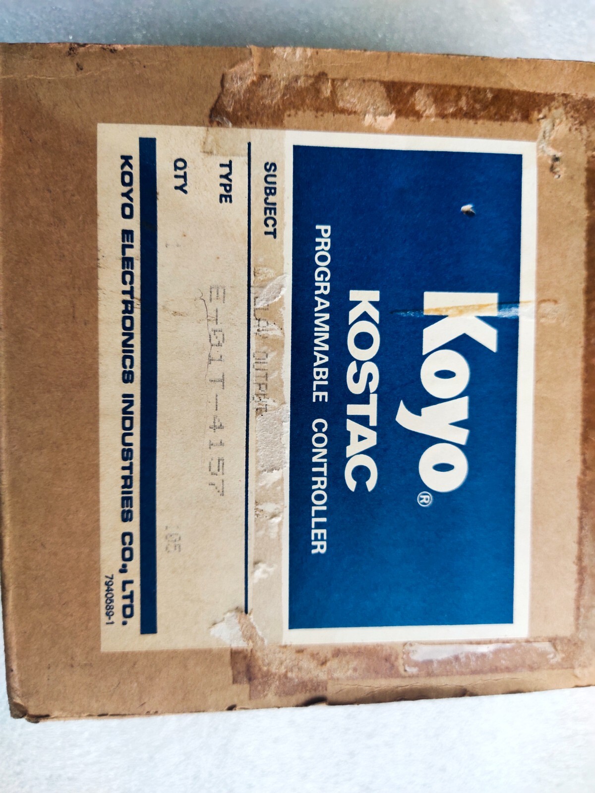 KOYO KOSTAC E-01T-4157 RELAY / OUTPUT PROGRAMMABLE CONTROLLER E01T-4157 OPEN BOX