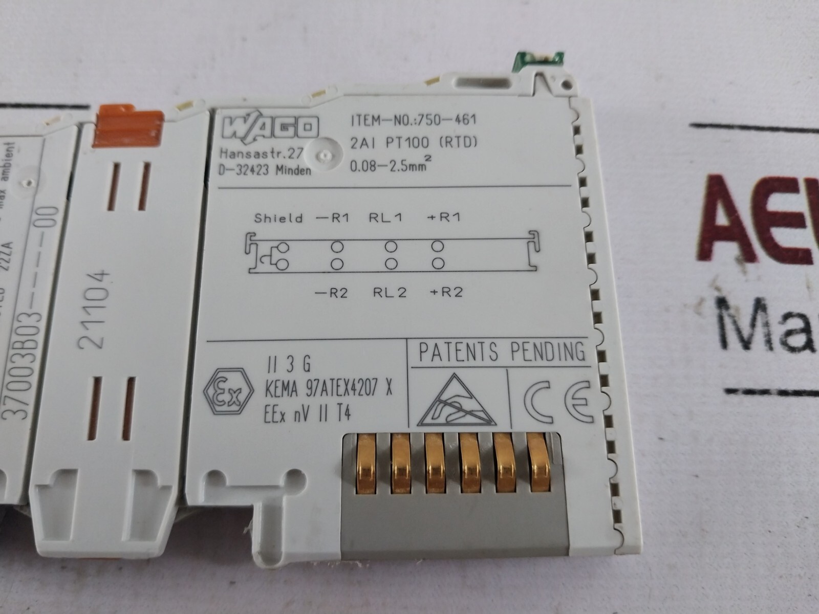 WAGO 750-461 Analog Input Module 2AI PT100 0.08-2.5 MM2 AWG28-14 55C
