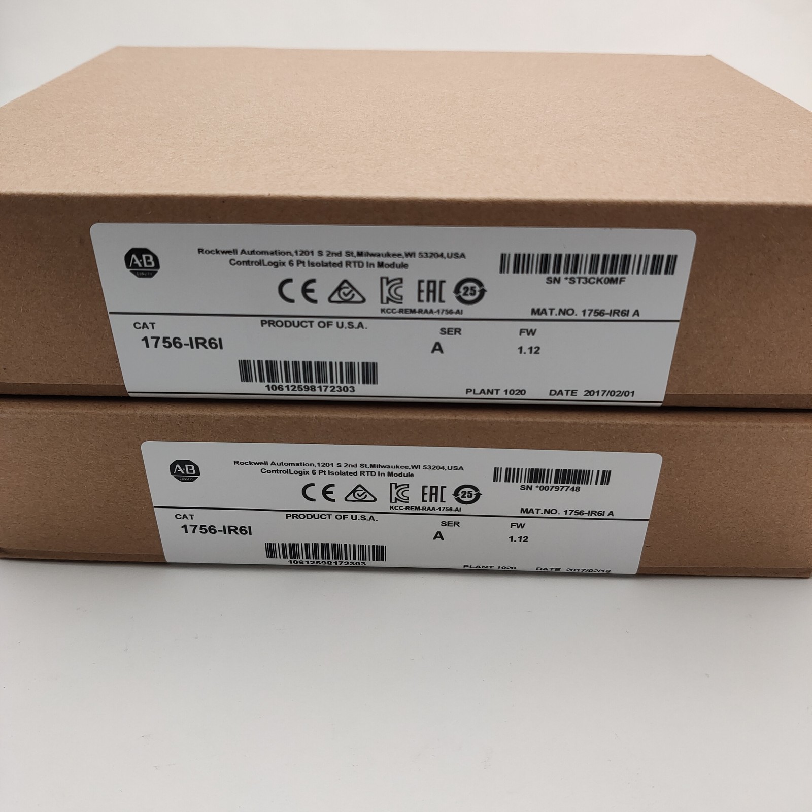 Factory Sealed AB 1756-IR6I SER A ControlLogix 6 Pt Isolated RTD In Module NEW