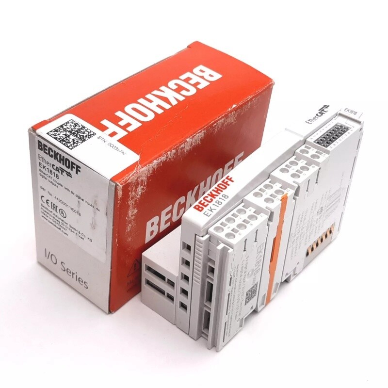 1PC Beckhoff EK1818 EtherCAT Coupler with integrated digital inputs/outputs
