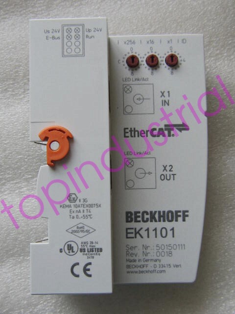 1pcs BECKHOFF EtherCAT Coupler Module EK1101 with ID Switch