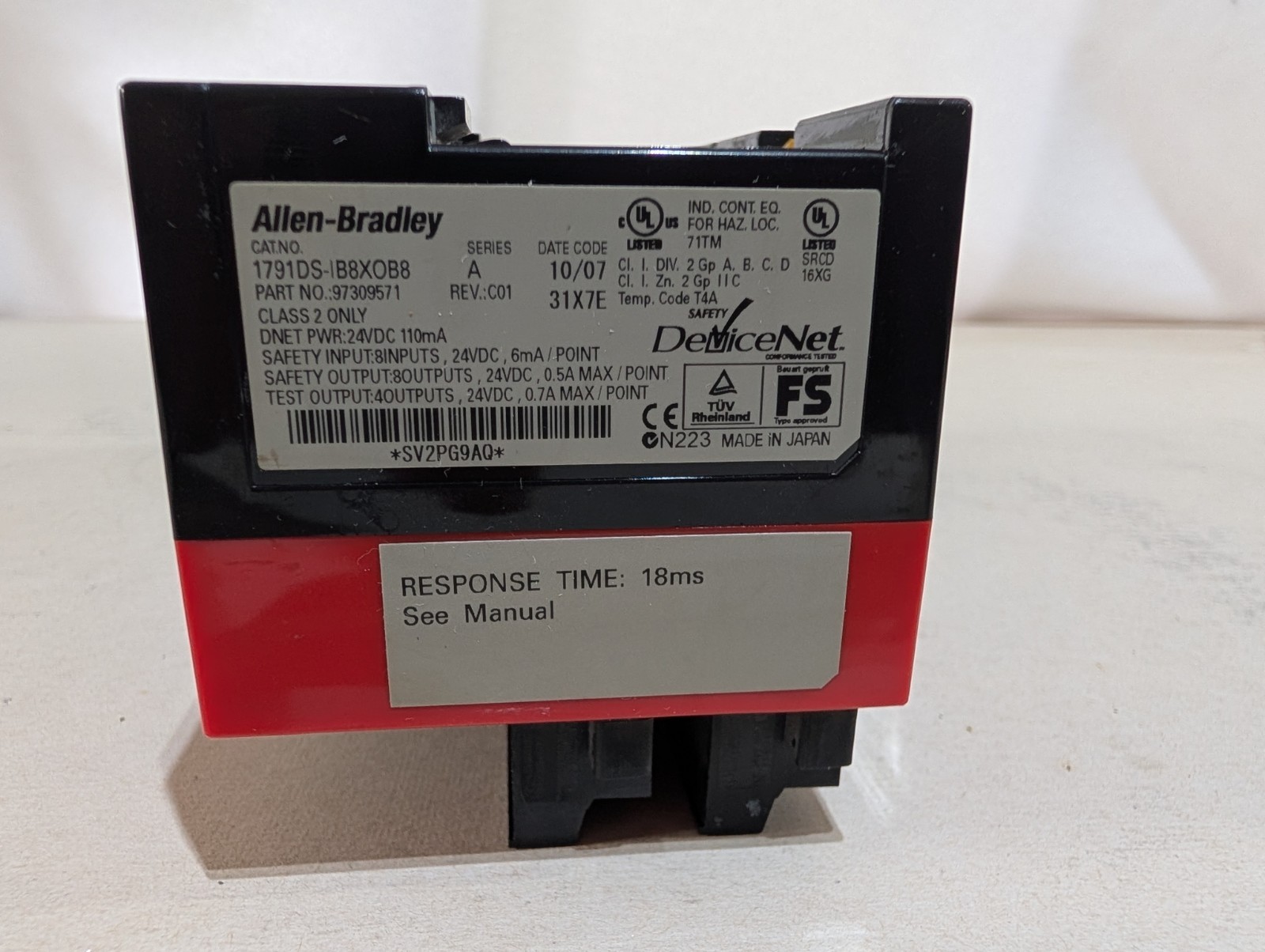 Allen-Bradley 1791DS-IB8XOB8 DeviceNet Safety CompactBlock 8 In 8 Out 24VDC