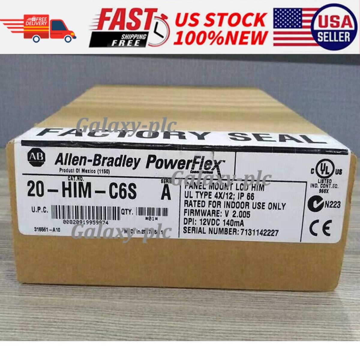 FACTORY SEALED Allen-Bradley 20-HIM-C6S Ser A Panel Mount LCD HIM AB 20 HIM C6S