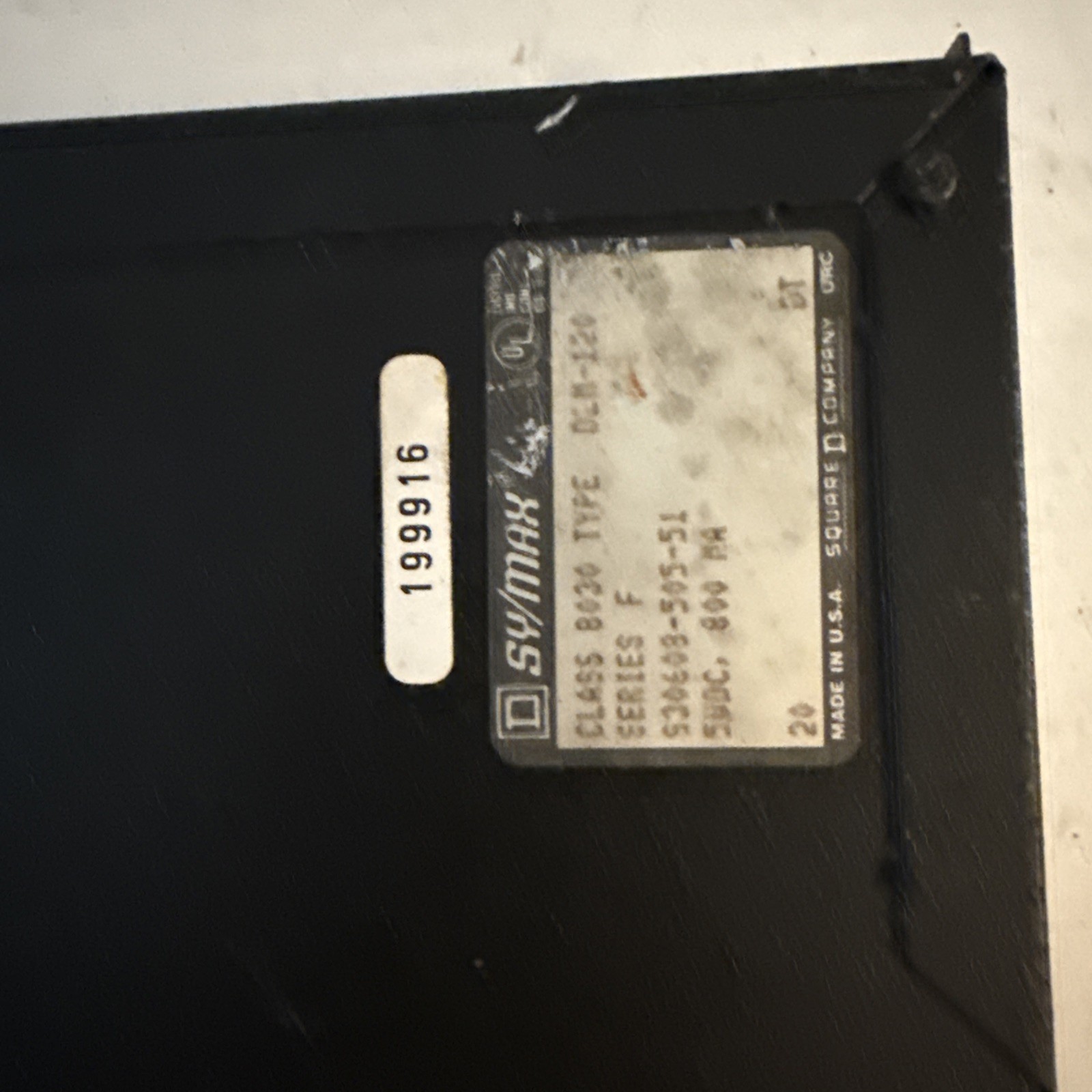 Square D SY/MAX Class 8030, Type DLN-129, Series F module part# 530608-505-51 Pa