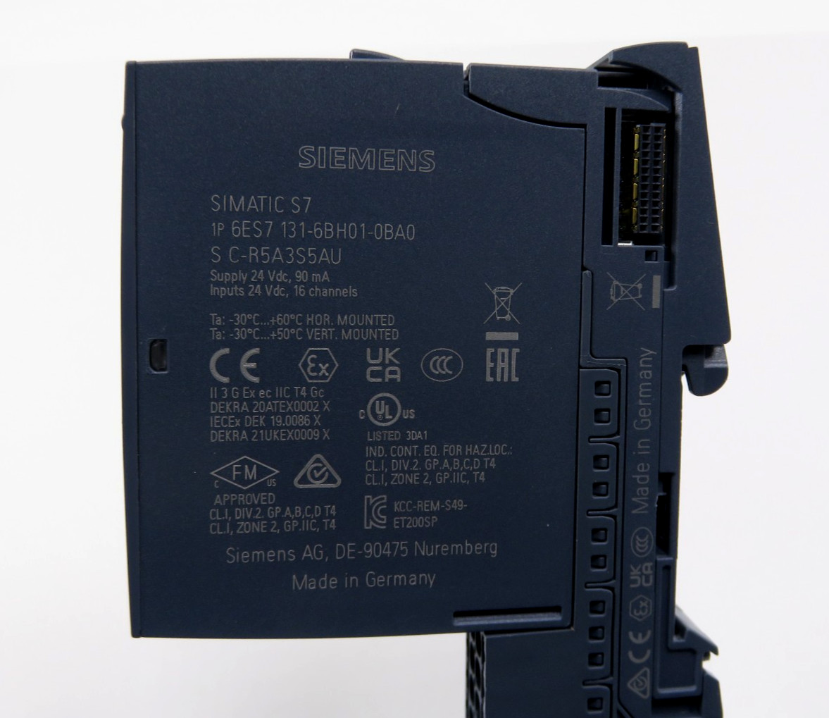 Siemens 6ES7 131-6BH01-0BA0 Digital Input Module w/ Siemens 6ES7 193-6BP20-0BA0