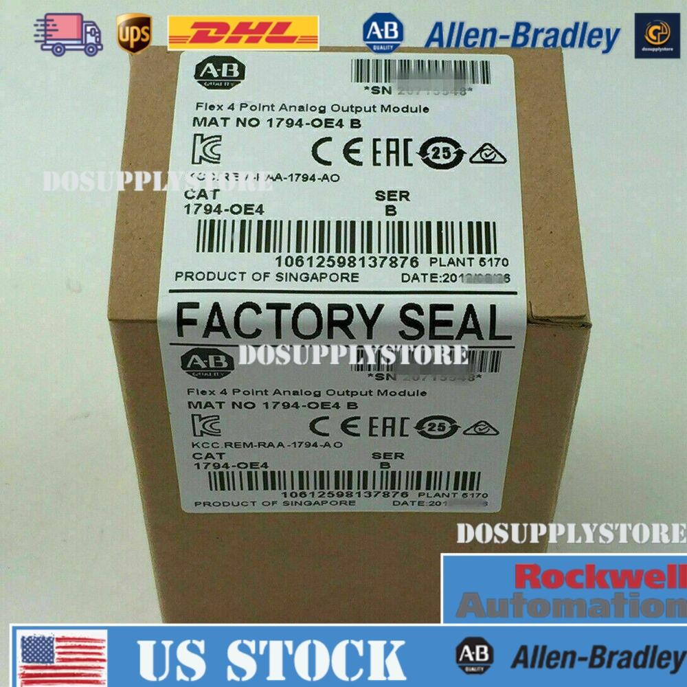New Factory Sealed AB 1794-OE4 SER B Flex 4 Point Analog Output Module 1794OE4
