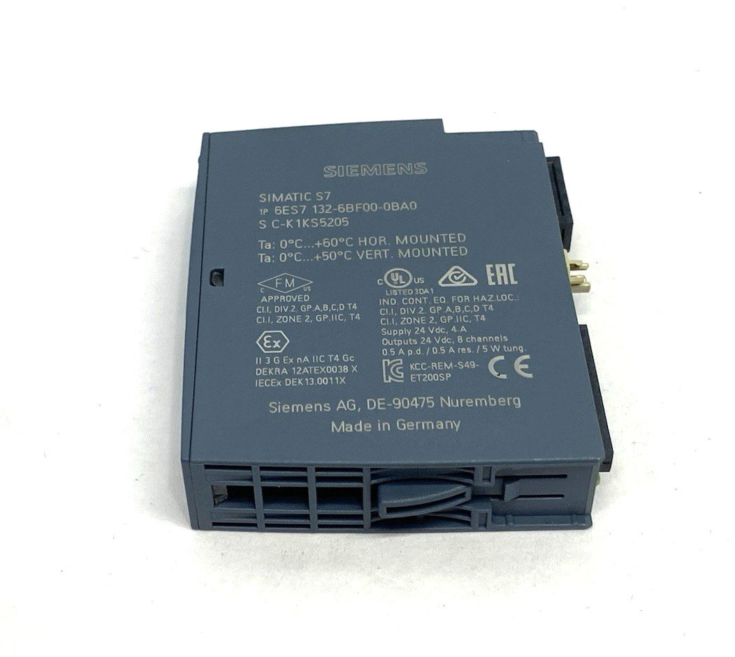 Siemens 6ES7132-6BF00-0BA0 SIMATIC ET 200SP Digital Output Module DQ 8x 24 V DC