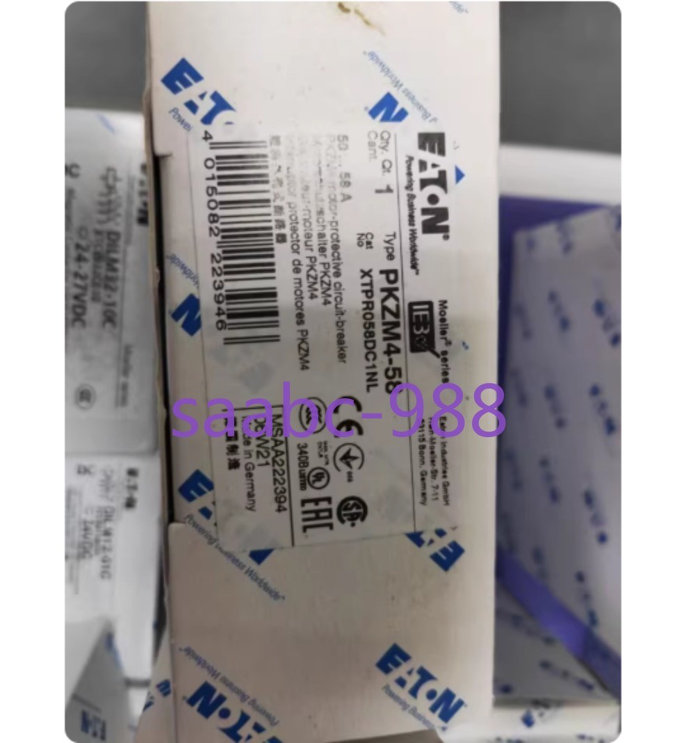 1PCS NEW EATON MOLELLER PKZM4-58 motor protection circuit breaker UL CSA