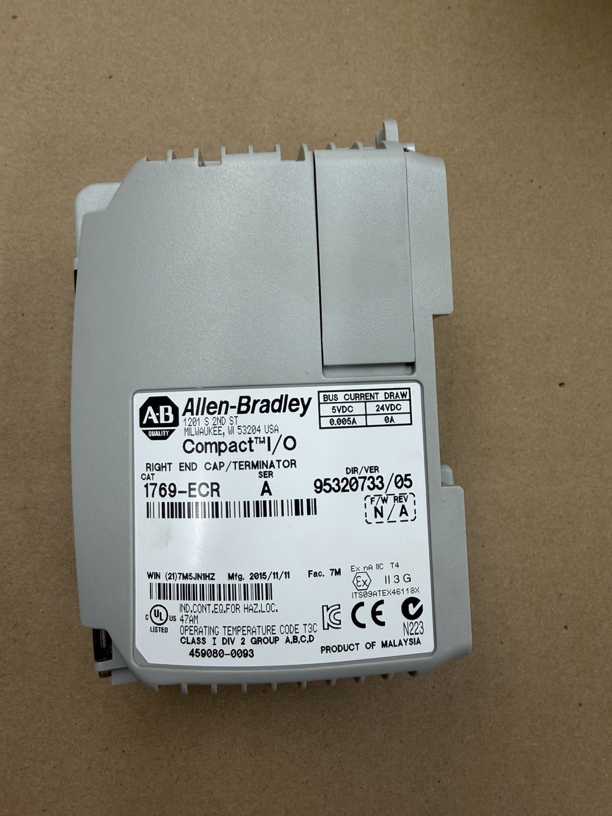 Allen Bradley 1769-0F4VI Compact I/O Module With 1769-ECR W338
