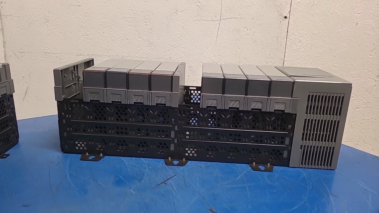 Allen Bradley SLC 500 PLC System Lot (2) 1746-A10 Chassis Racks & Modules