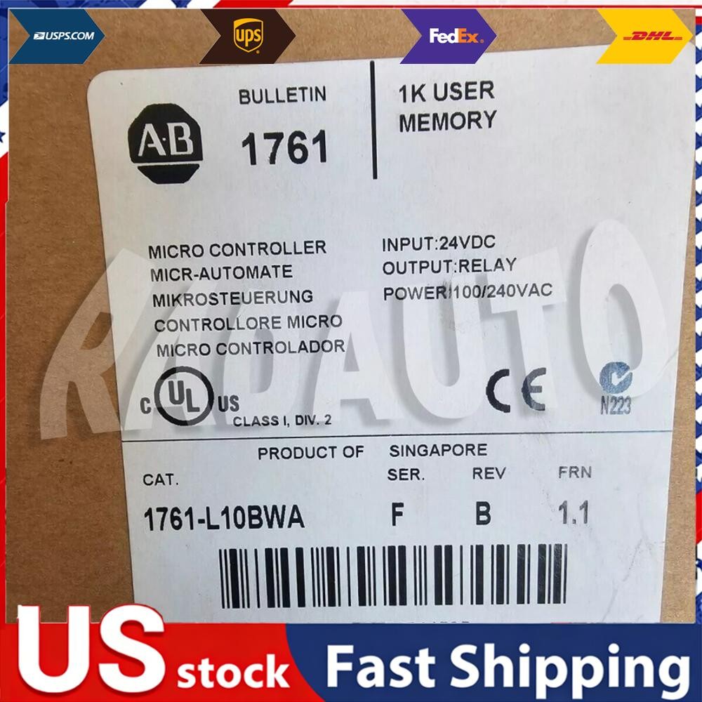 NEW Sealed AB 1761-L10BWA MICROLOGIX 1000 Controller AB 1761L10BWA US Free Tax