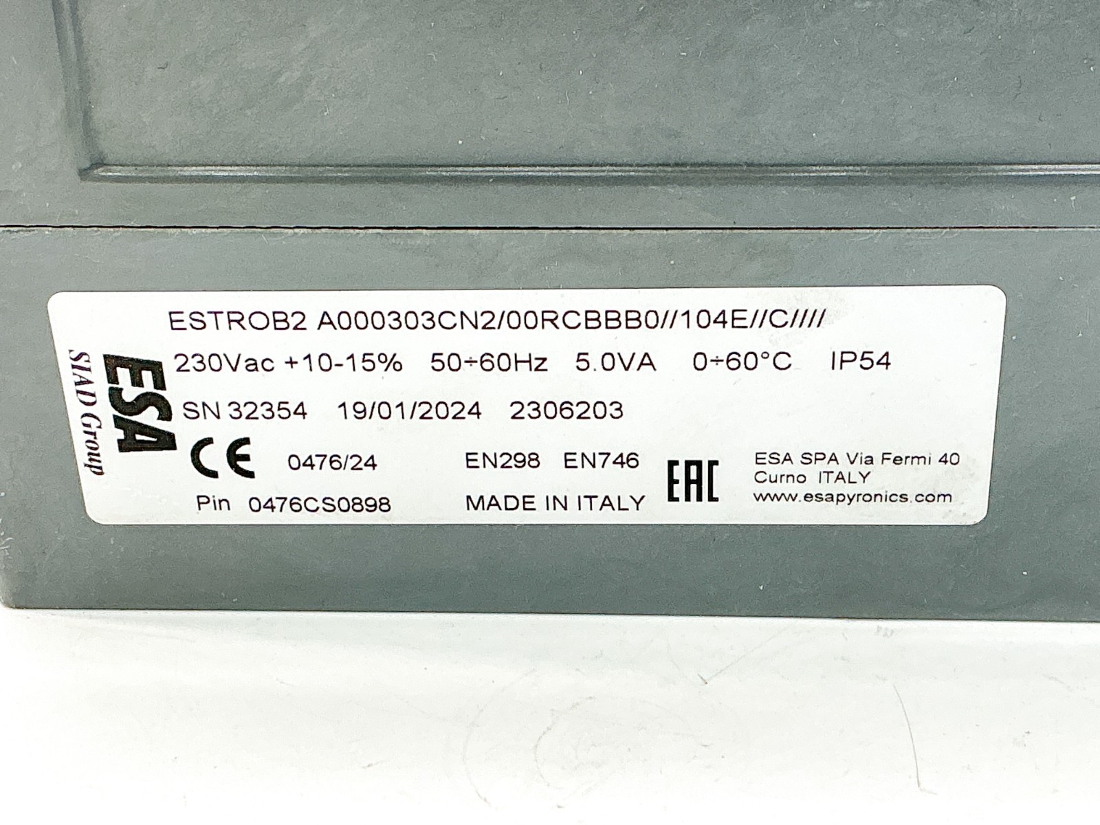 New ESA ESTROB2-A000303CN2/00RCBBB0 104E C Burner Control Unit 0476CS0898