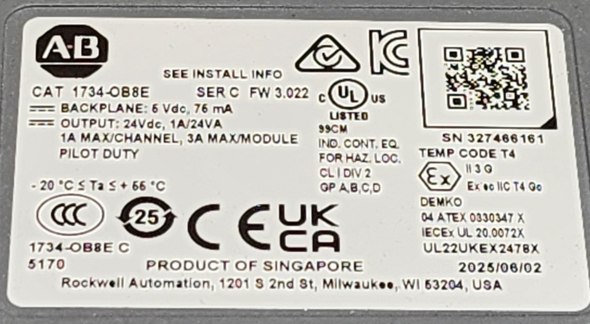 ABB 1734-OB8E Ser C POINT I/O Digital Output Module 8-P