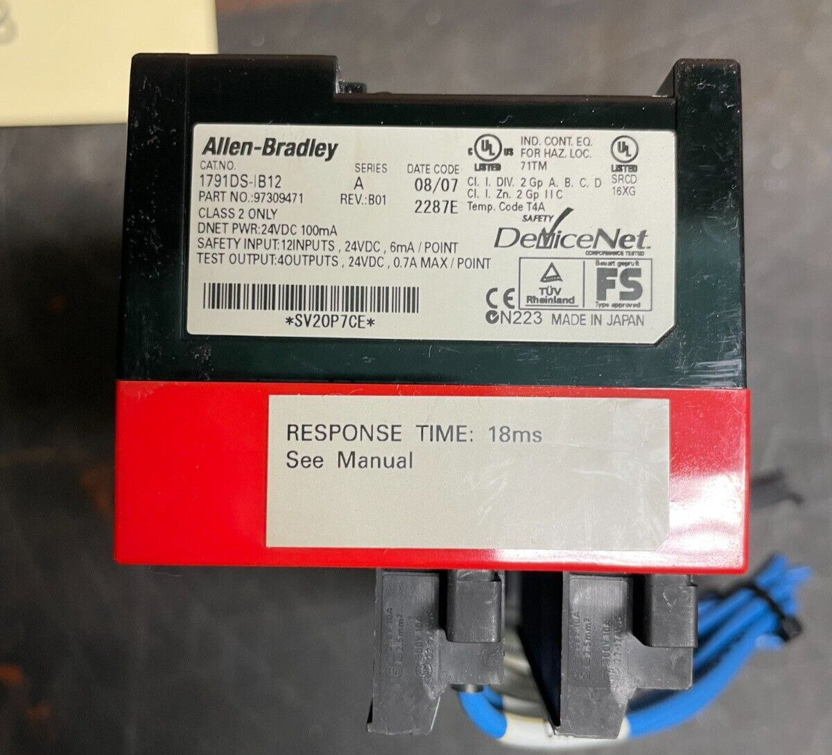 ALLEN-BRADLEY 1791DS-IB12 Series A Rev: bo1