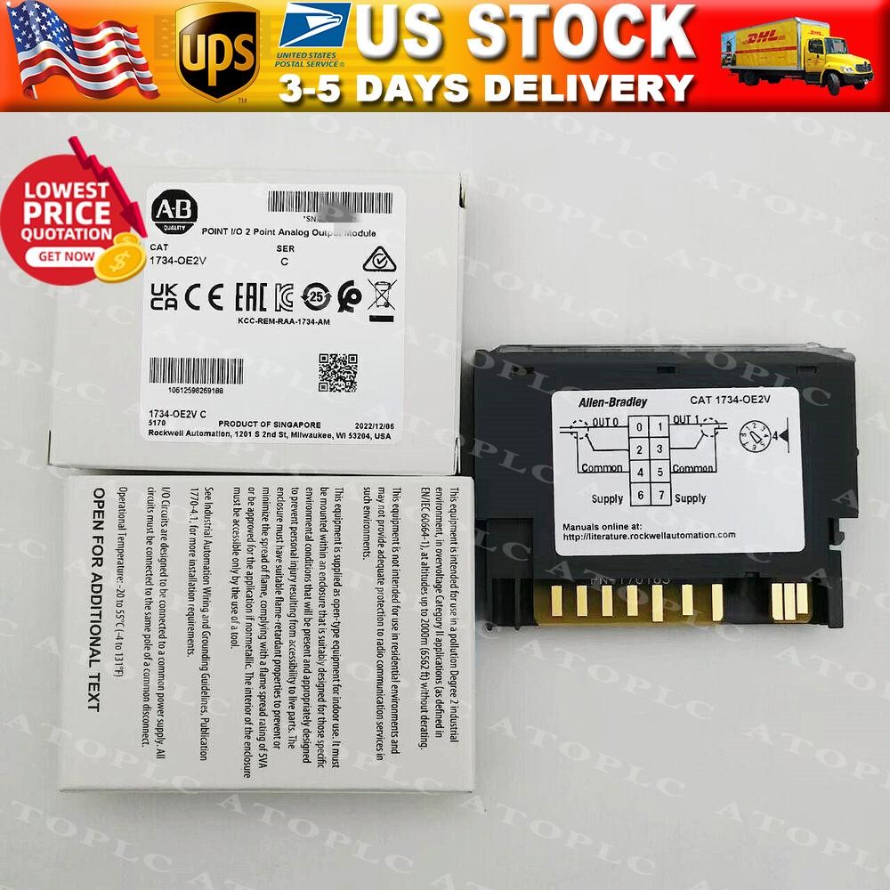 Allen Bradley 1734-OE2V SER C POINT I/O 2 Point Analog Output Module AB 1734OE2V