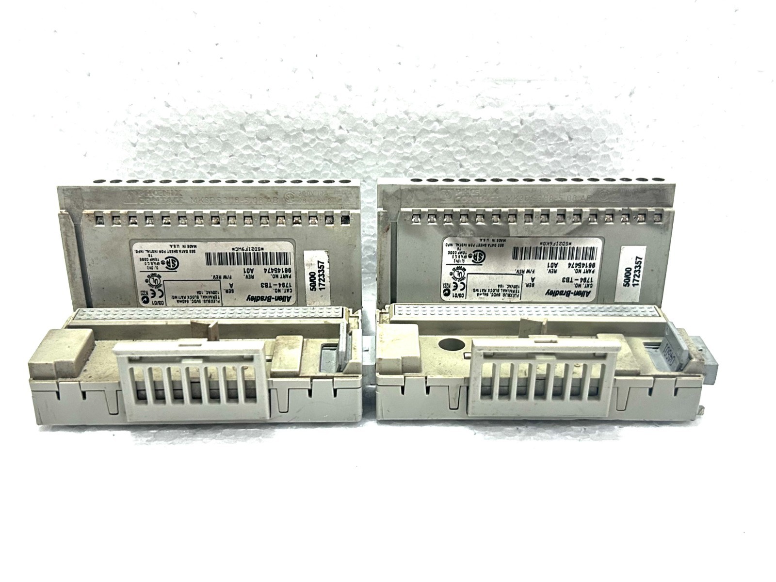Allen Bradley 1794-IE8 Ser B With 1794-TB3/A Analog Input Module Lot Of 2pcs