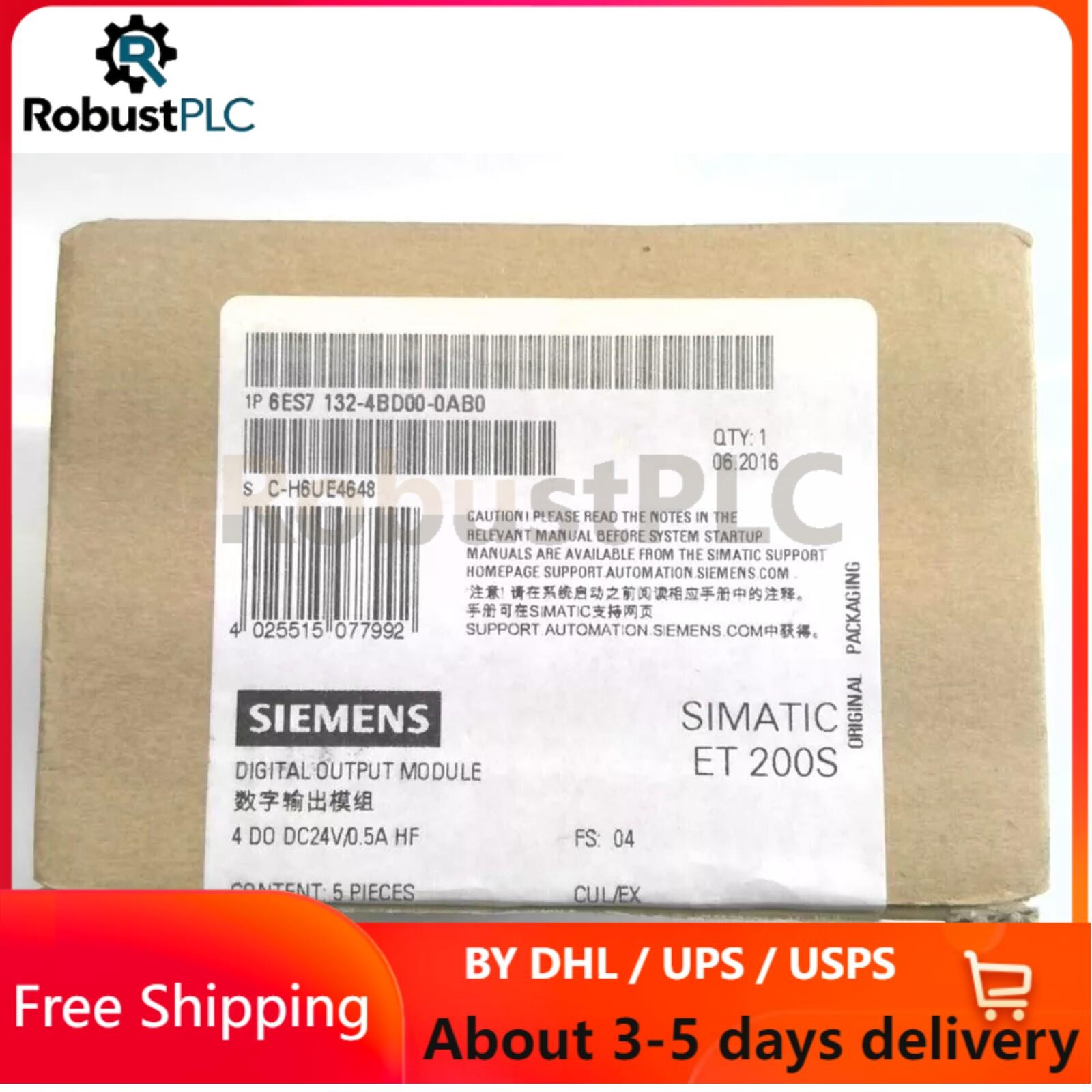 New Siemens SIMATIC DP 5 ELECTRON MODULES 6ES7132-4BD00-0AA0 6ES7 132-4BD00-0AA0