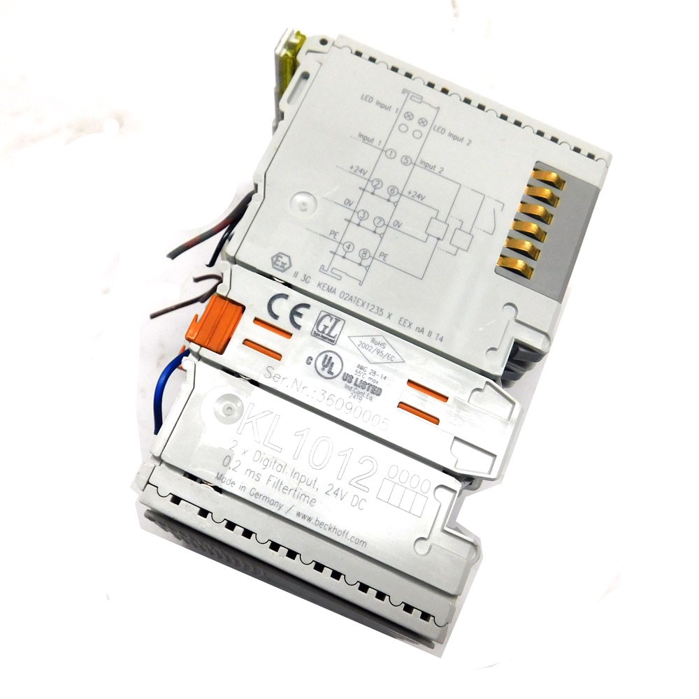 (Lot of 4) Beckhoff KL1012 24VDC 0.2ms 2-Channel Digital Input Bus Terminals