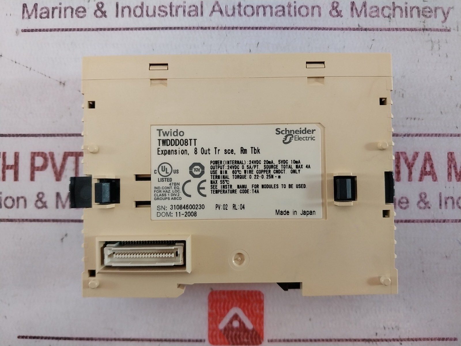 Schneider Electric TWDDD08TT Digital Output Module CLASS 1 DIV.2 MAX 55˚C