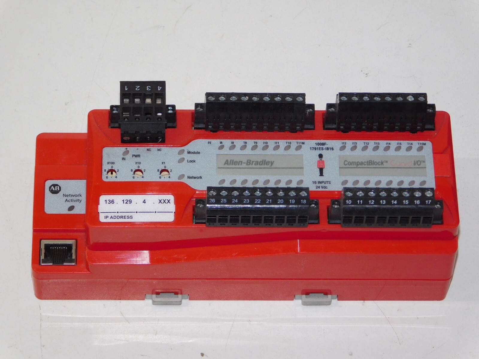 Allen Bradley 1000F-1791ES-IB16 Ethernet IP CompactBlock Guard I/O Input Module