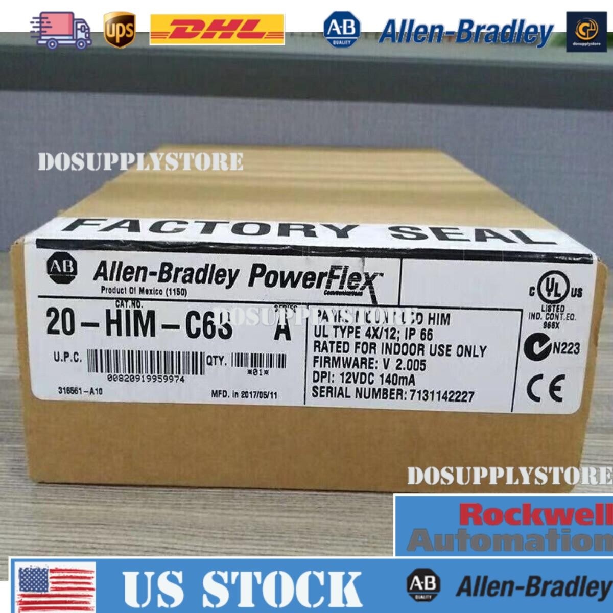FACTORY SEALED Allen-Bradley 20-HIM-C6S Ser A Panel Mount LCD HIM AB 20 HIM C6S