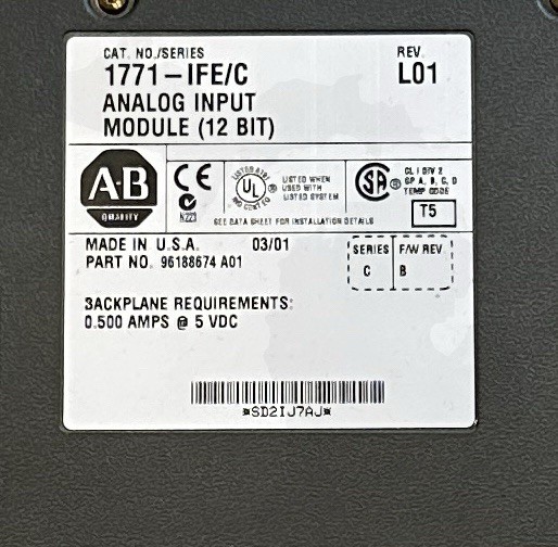 NEW ALLEN BRADLEY 1771-IFE /C PLC-5 8-16PT ANALOG INPUT MODULE OEM 1771IFE
